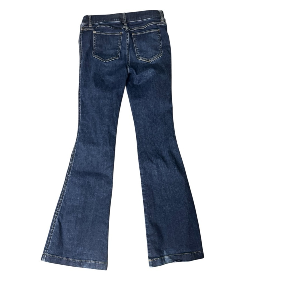 SPANX Dark Blue Flare Pull On Jeans Size Small - Picture 2 of 5